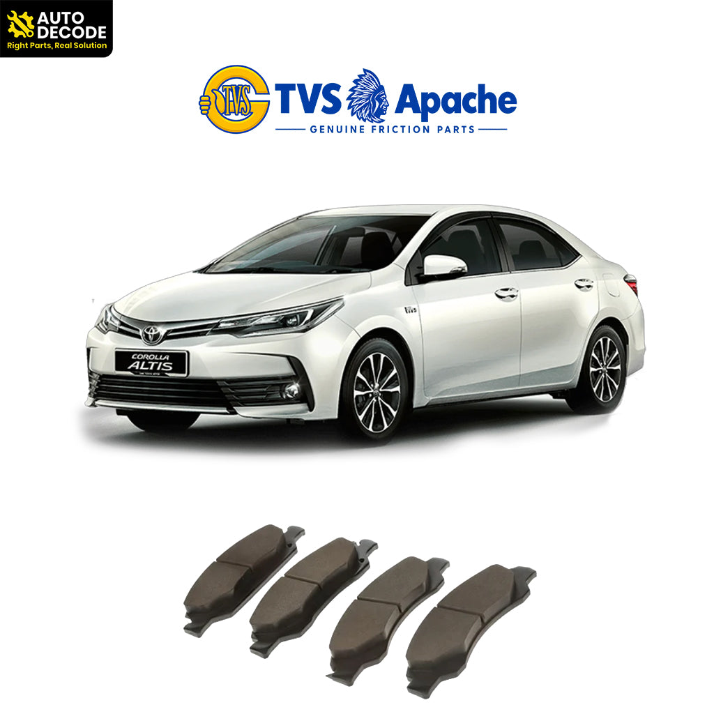 Front Brake Pads For Toyota Corolla Altis (E170) Set of 4 | TVS