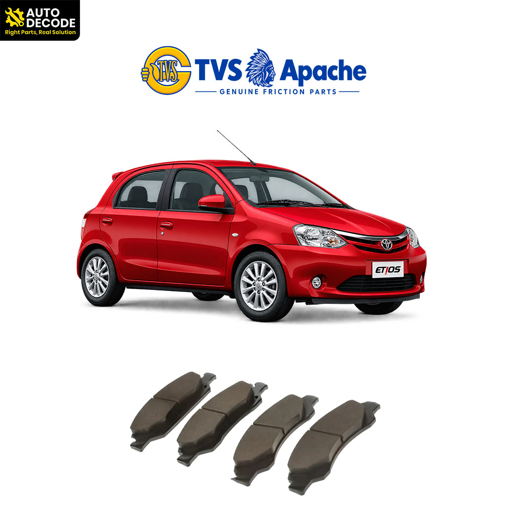 Front Brake Pads For Toyota Etios & Liva Set of 4 | TVS DURA