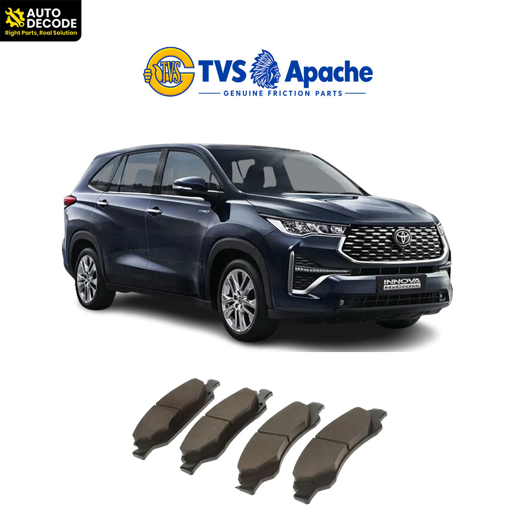Front Brake Pads For Toyota Hycross & Maruti Invicto Set of 4 | TVS