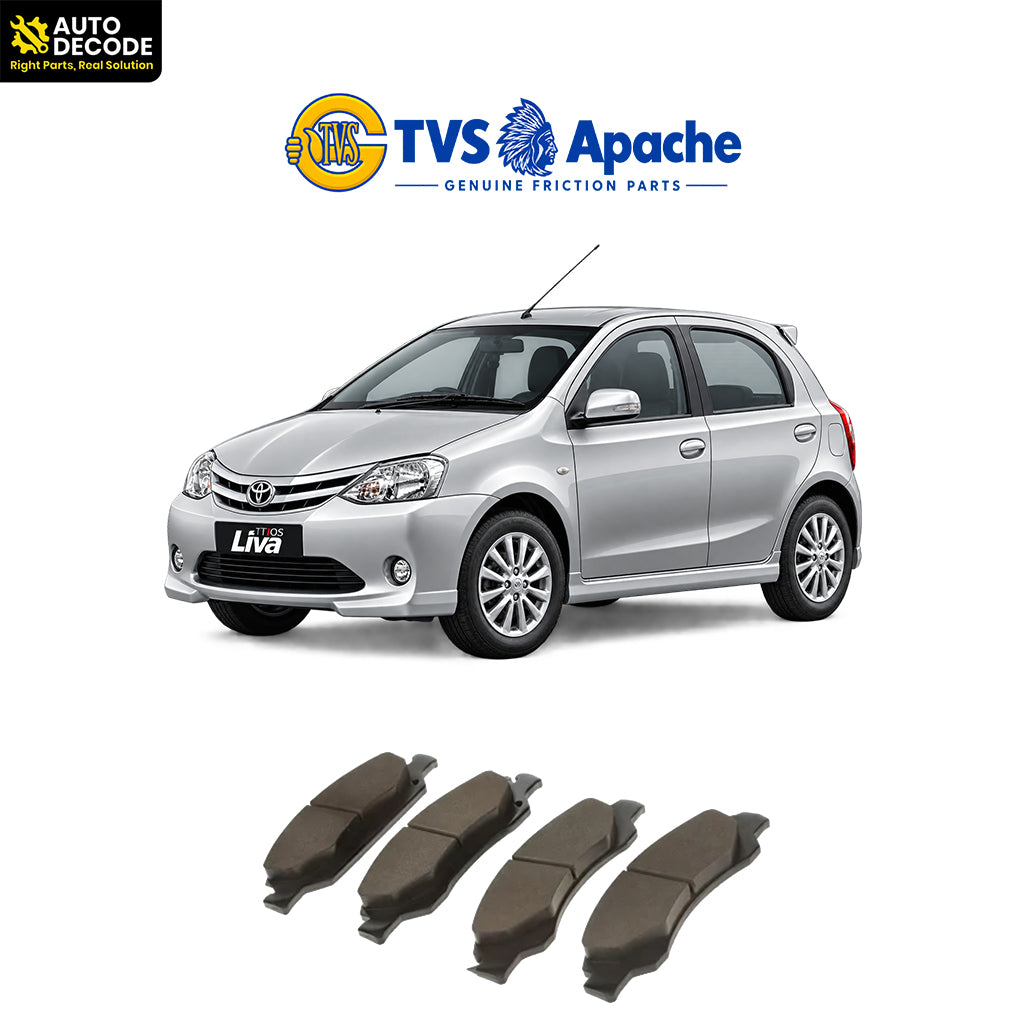 Front Brake Pads For Toyota Etios & Liva Set of 4 | TVS DURA