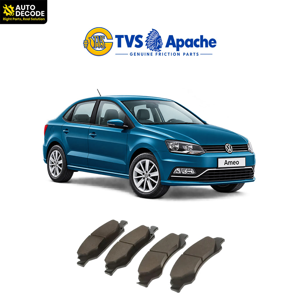 Front Brake Pads For VW Polo / Vento / Ameo / Fabia & Rapid Set of 4 | TVS SUPER