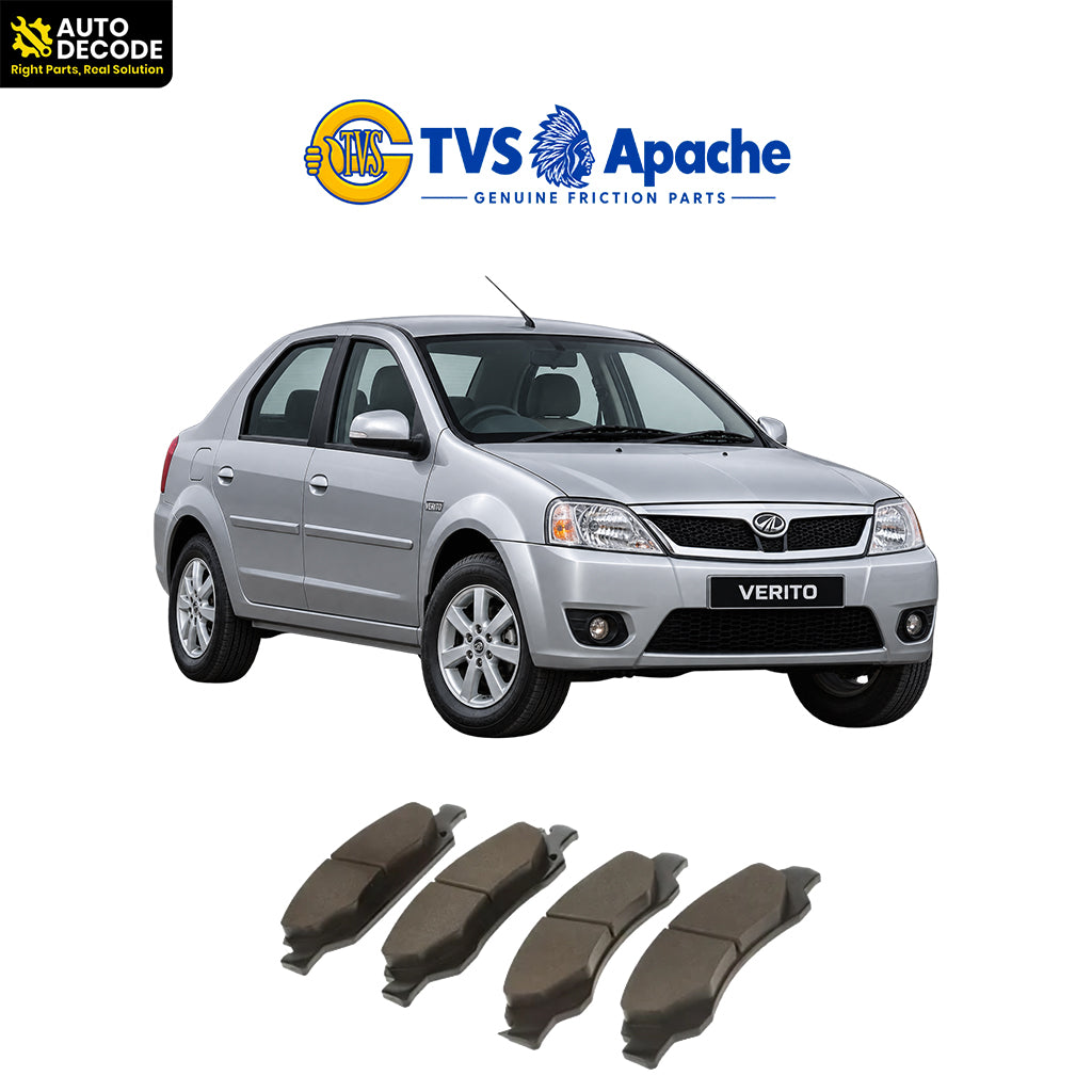 Front Brake Pads For Mahindra Logan (2007 ) & Verito Set of 4 | TVS SUPER