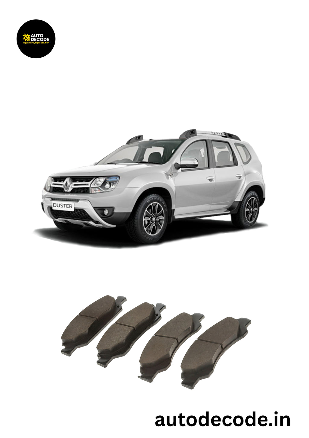 Front Brake Pads for Renault Duster Type 3 - TVS