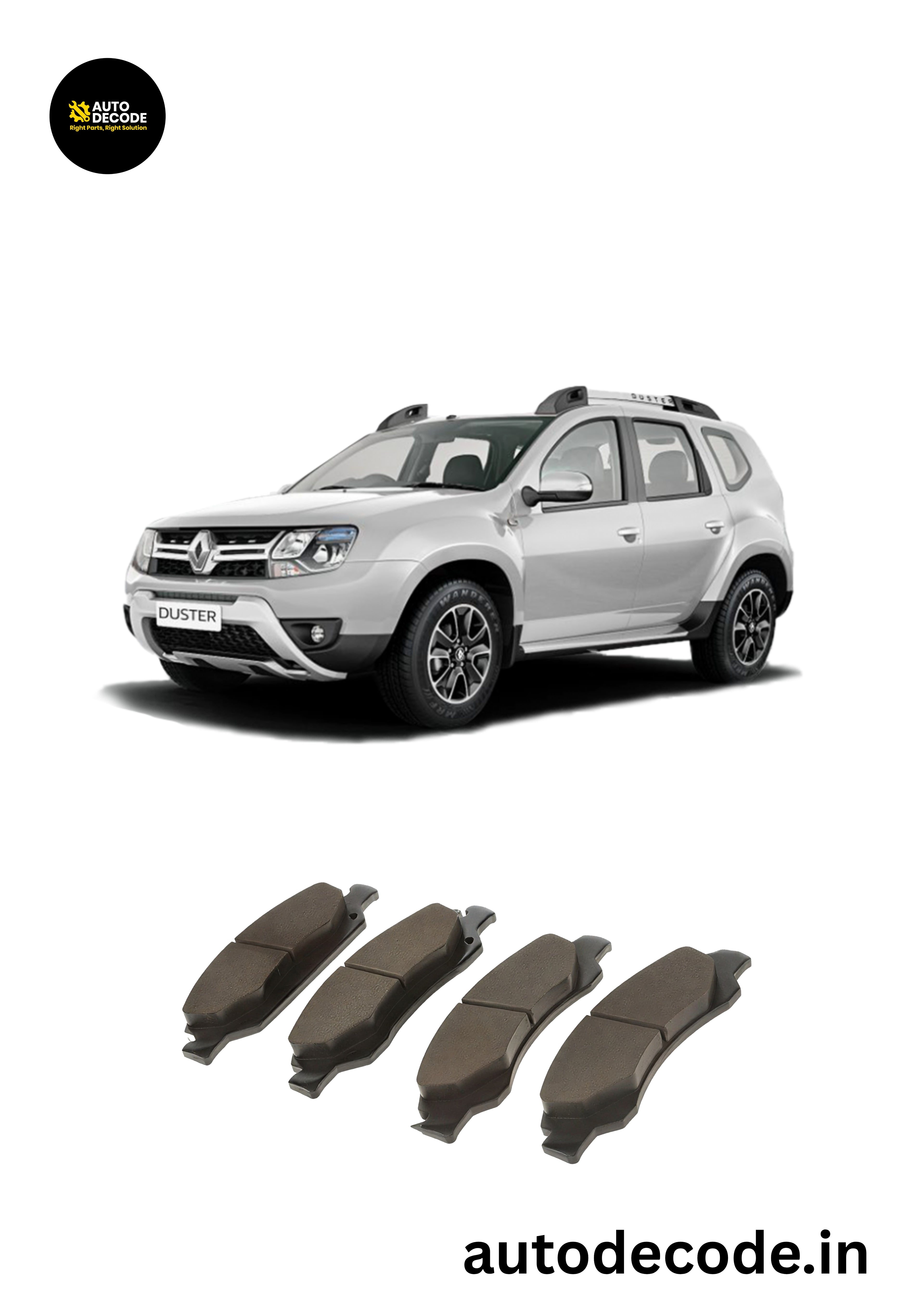 Front Brake Pads for Renault Duster Type 3 - TVS