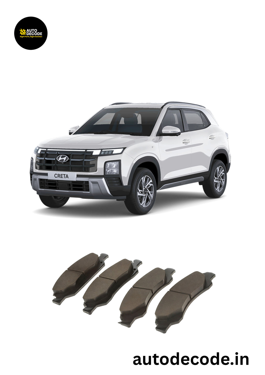 Front Brake Pads For Hyundai Genuine  – Creta (2020 Onwards)