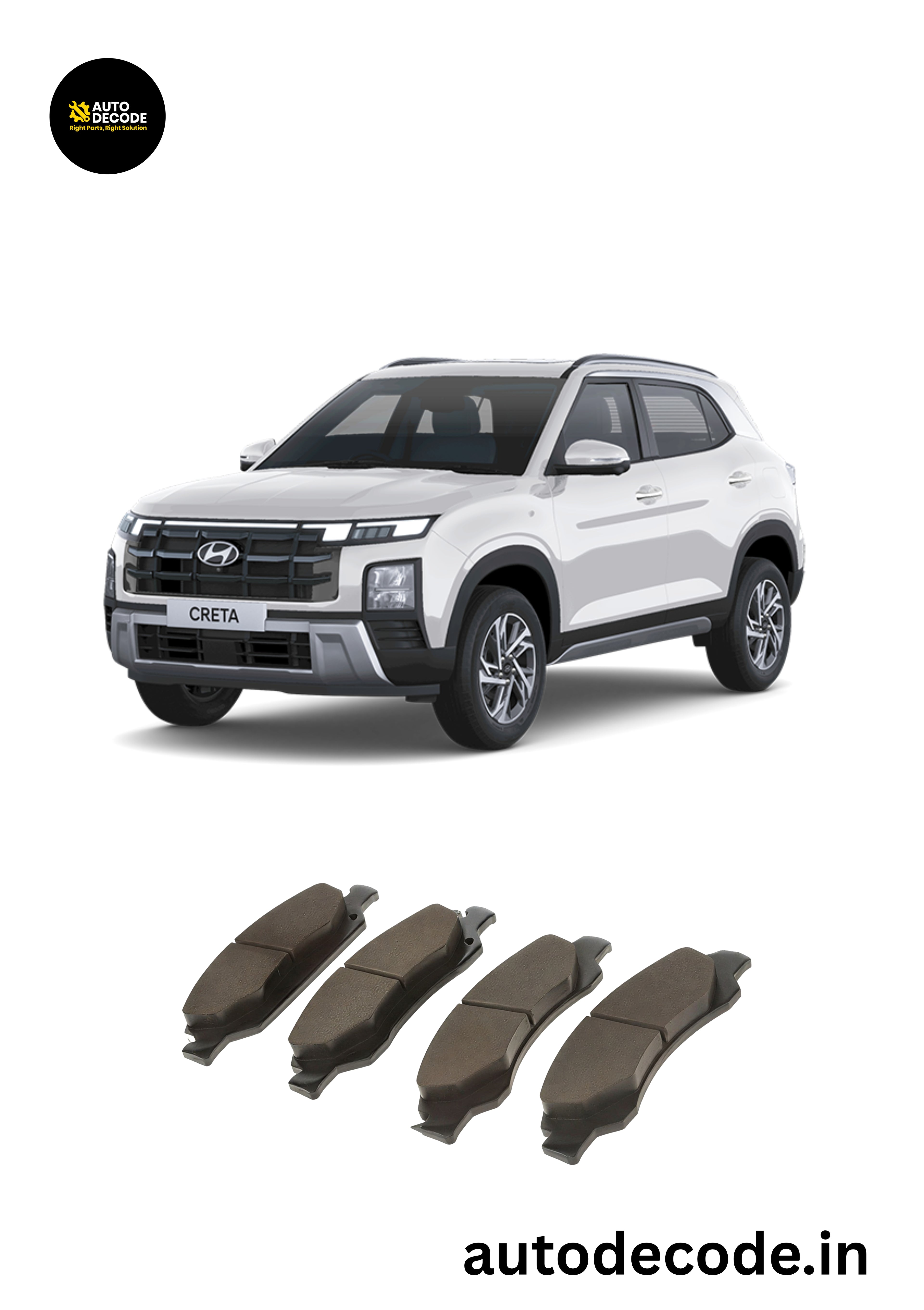 Front Brake Pads For Hyundai Genuine  – Creta (2020 Onwards)