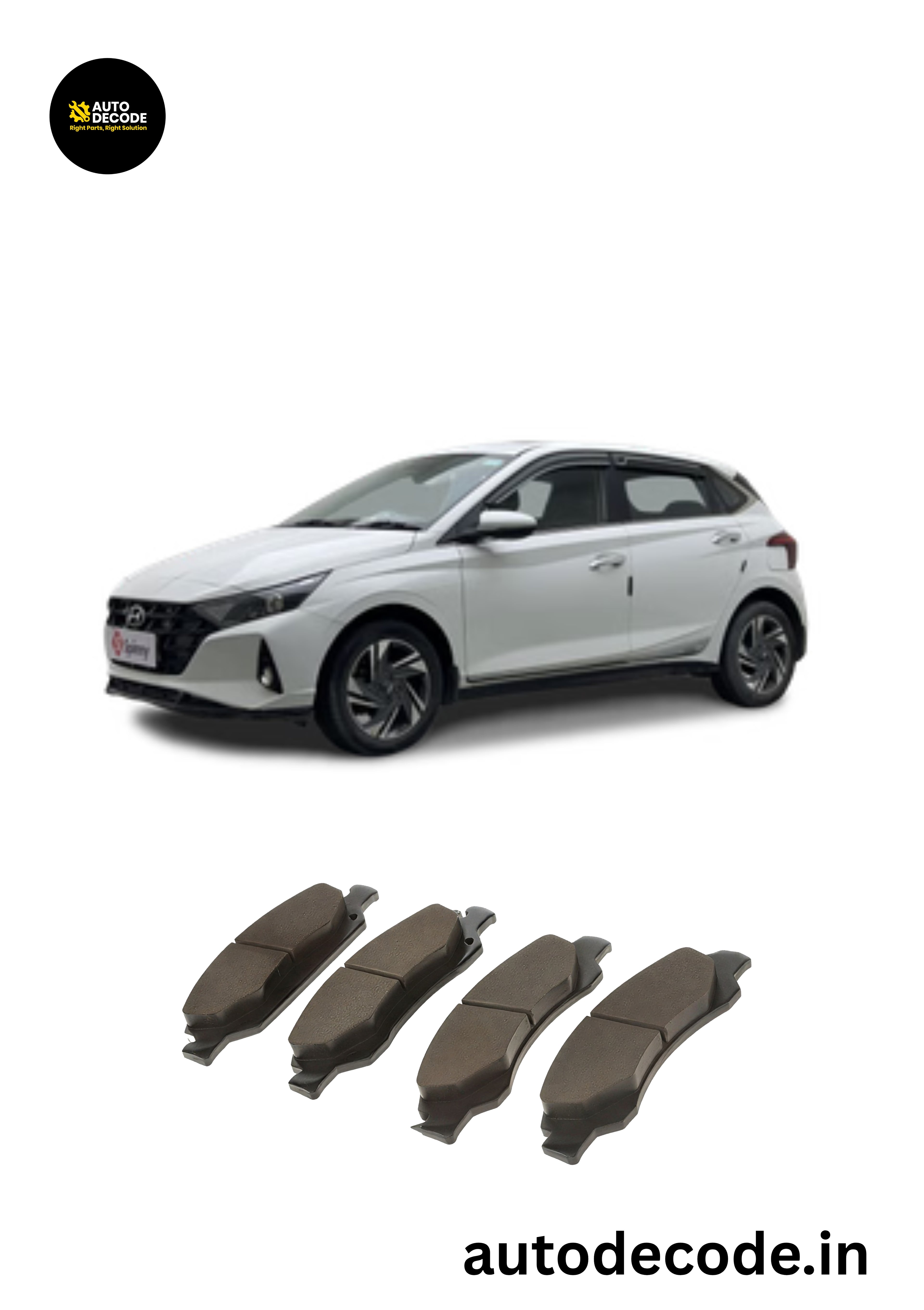 Front Brake Pads For Hyundai i20 (2015 Onwards) / Verna (2012 Onwards) – Genuine