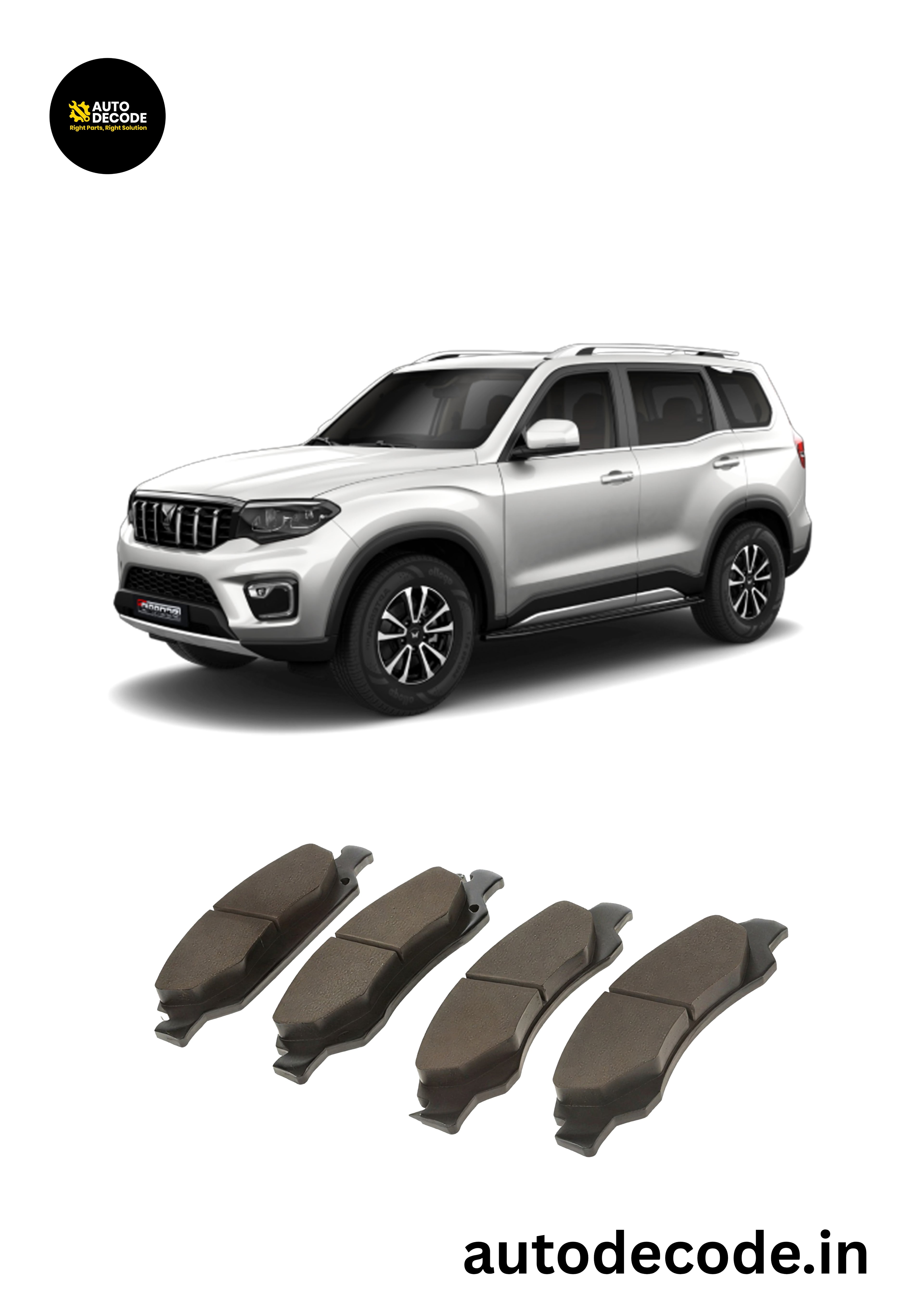 Rear Brake Pads For Mahindra Scorpio N  Set | Mahindra Genuine