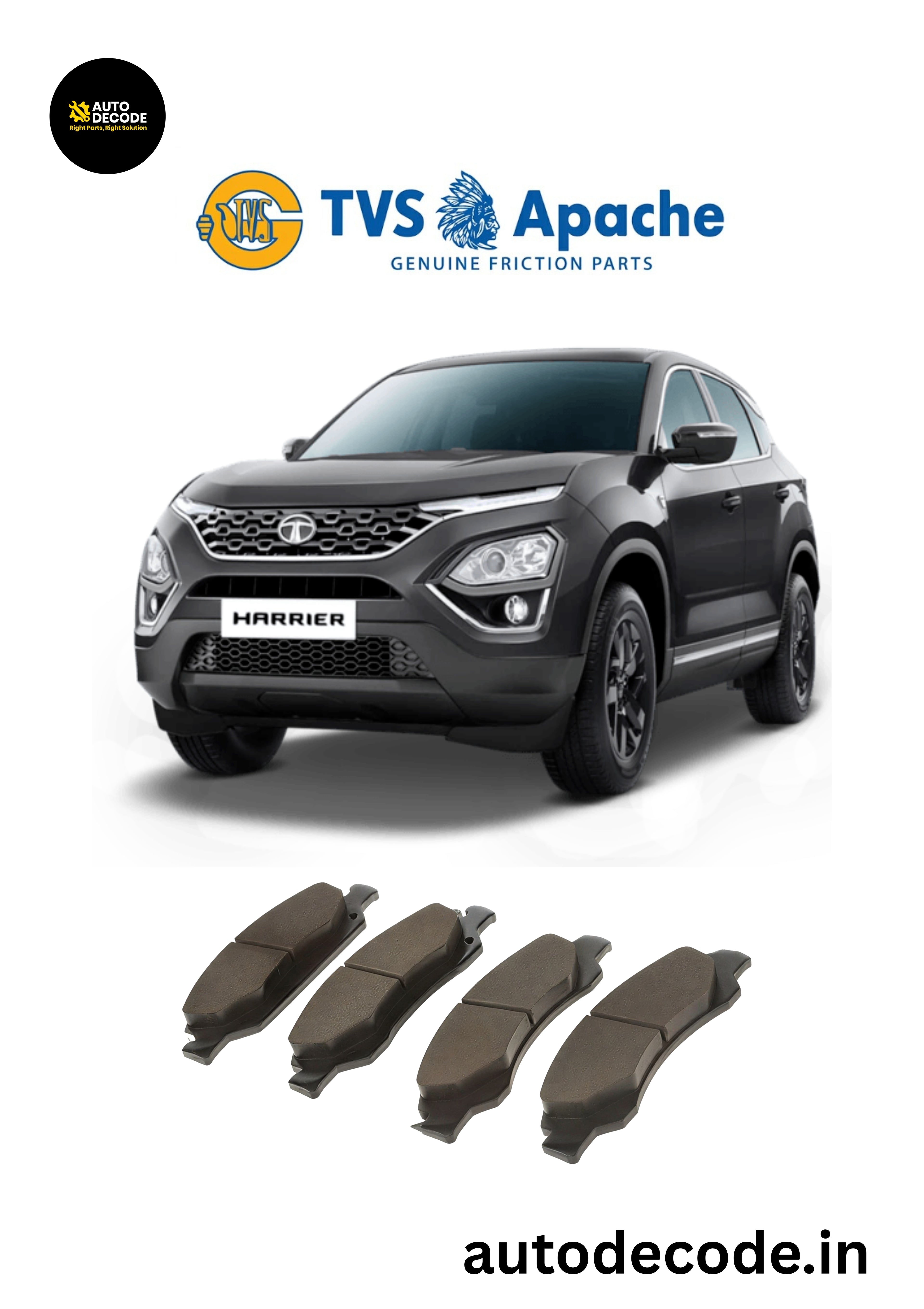 TVS Front Brake Pads – Tata Harrier| Set-4