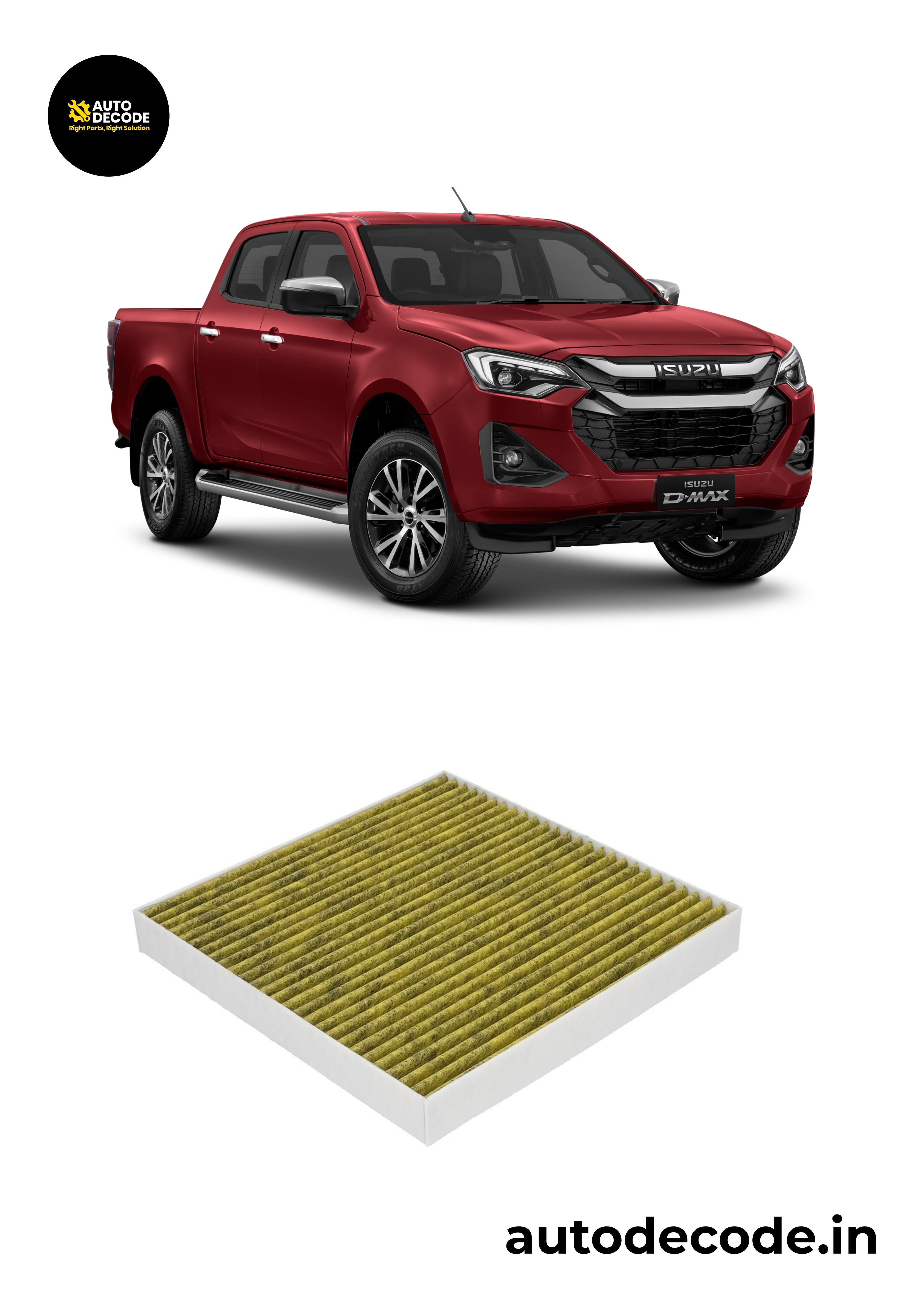 Isuzu D-Max 2.5L & 3.0L Activated Carbon Cabin Filter