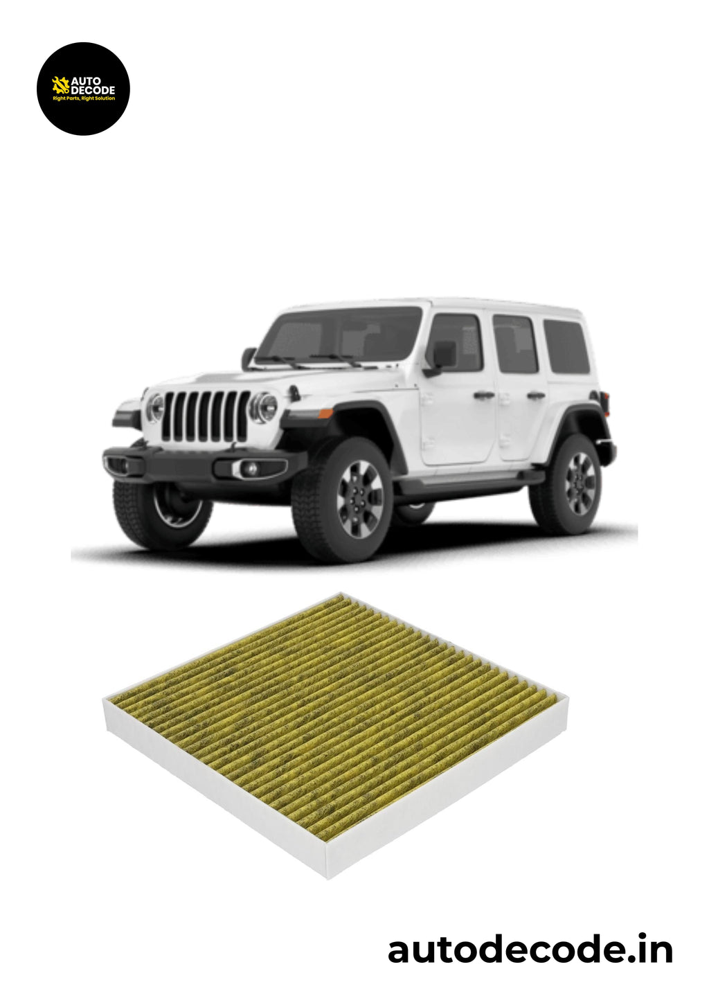 Jeep Wrangler Activated Carbon Cabin AC Filter (Set of 2) | ZIP Filters ZC-6202C