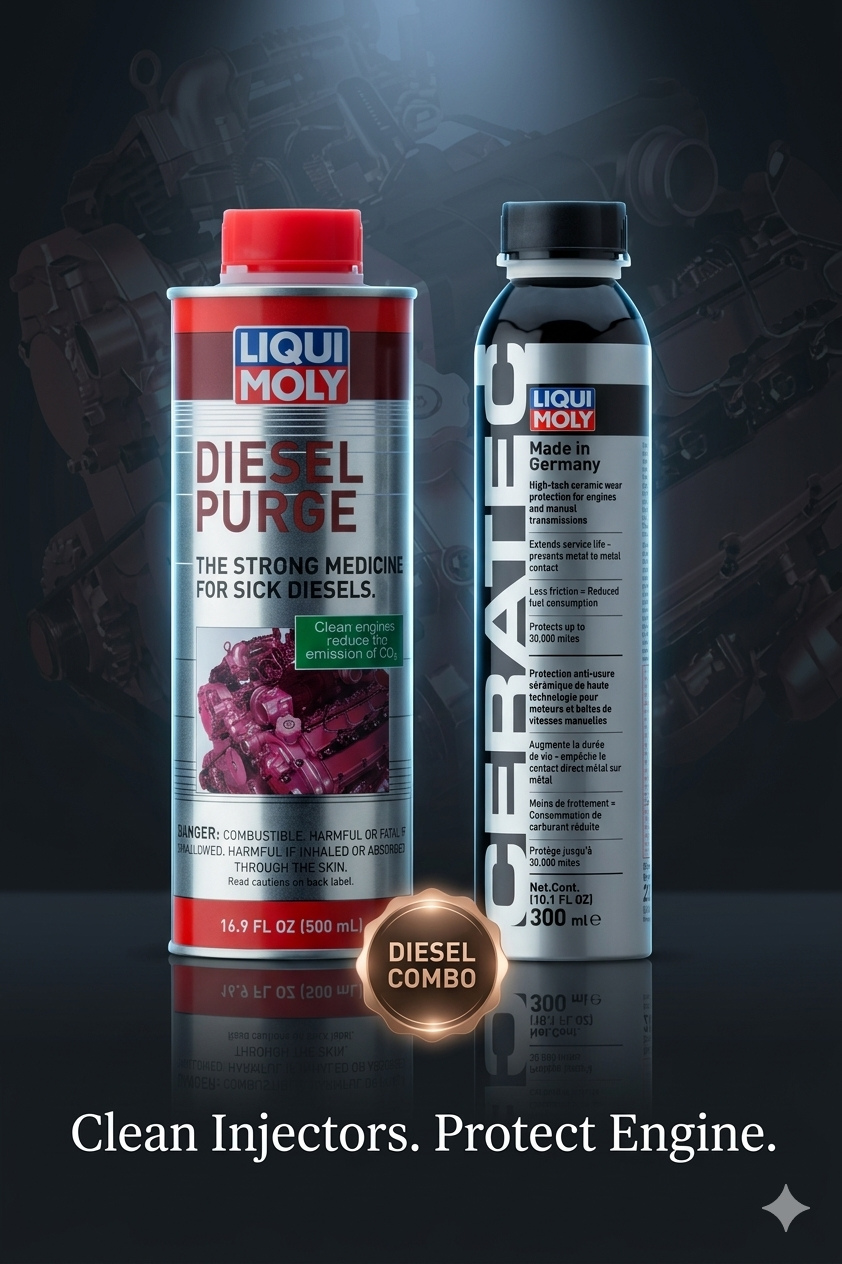 Liqui Moly Cera Tec and Diesel Purge diesel care combo | Autodecode.in
