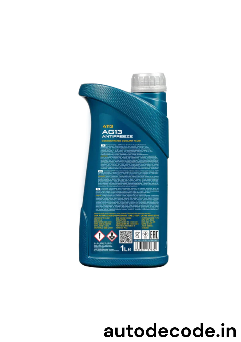 MANNOL Antifreeze AG13 Hightec Coolant Concentrate – Green, 1 Litre