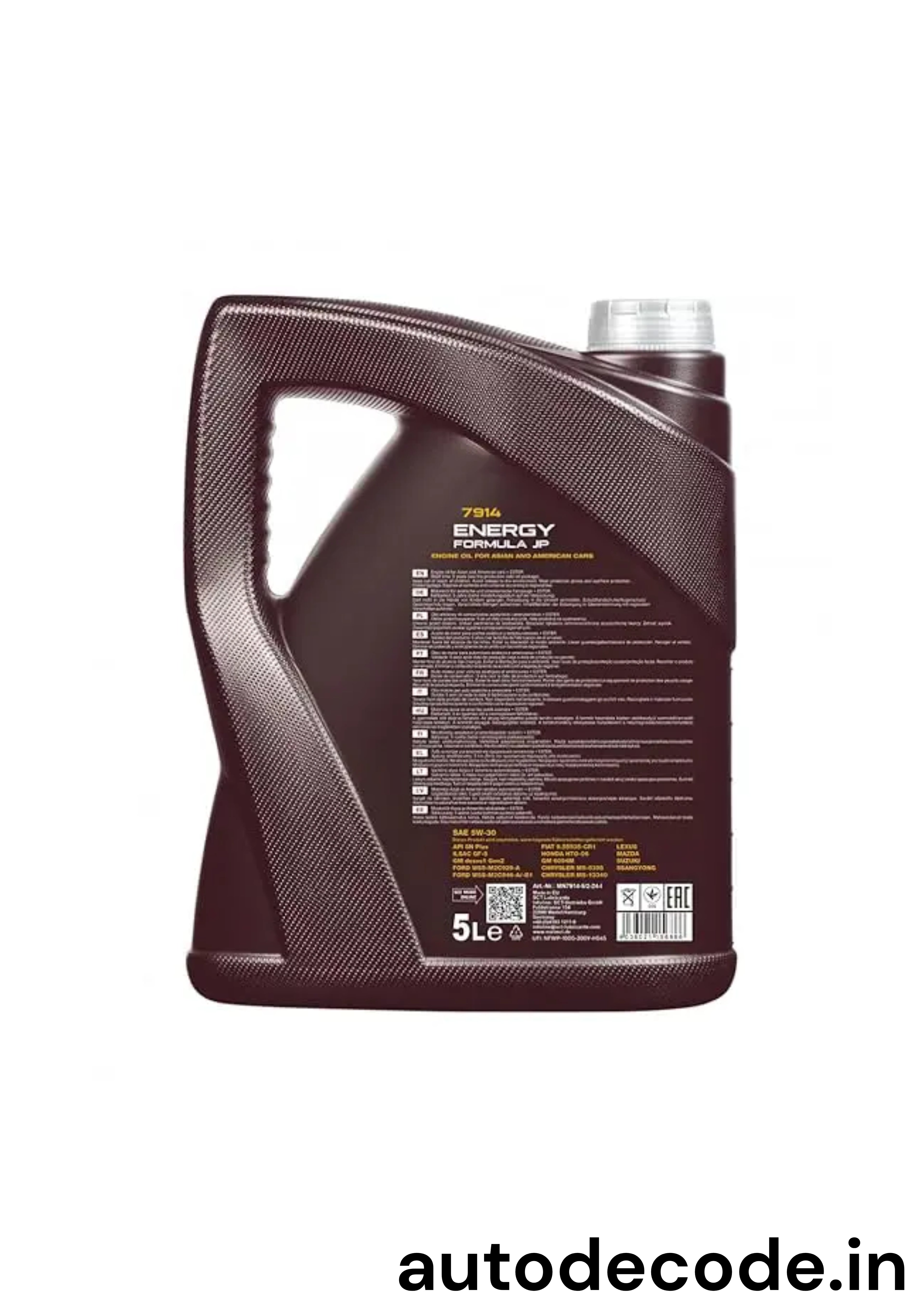 MANNOL 7511 Energy 5W-30 Fully Synthetic Engine Oil – 5 Litre