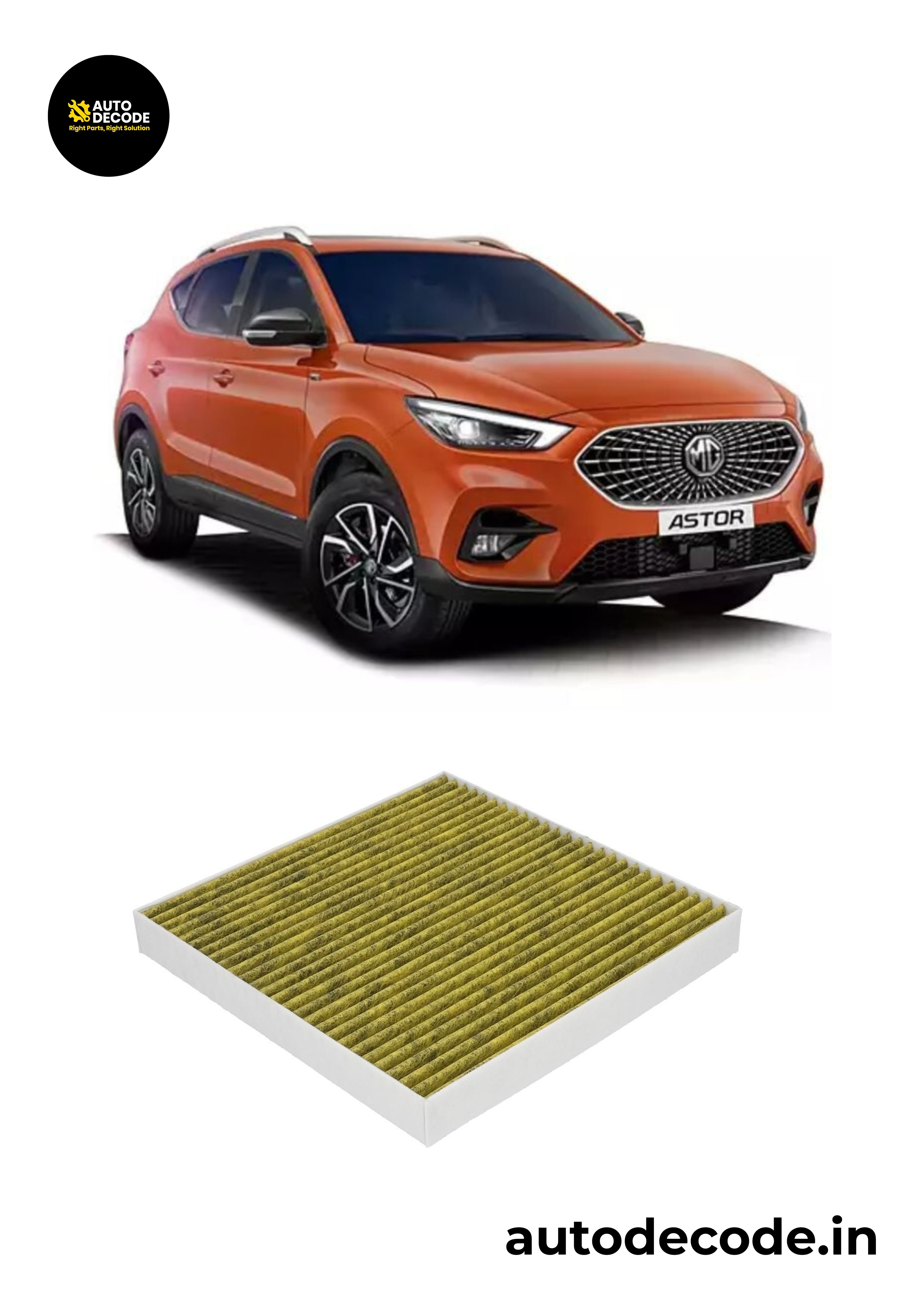 MG Astor 1.3L & 1.5L Activated Carbon Cabin Filter