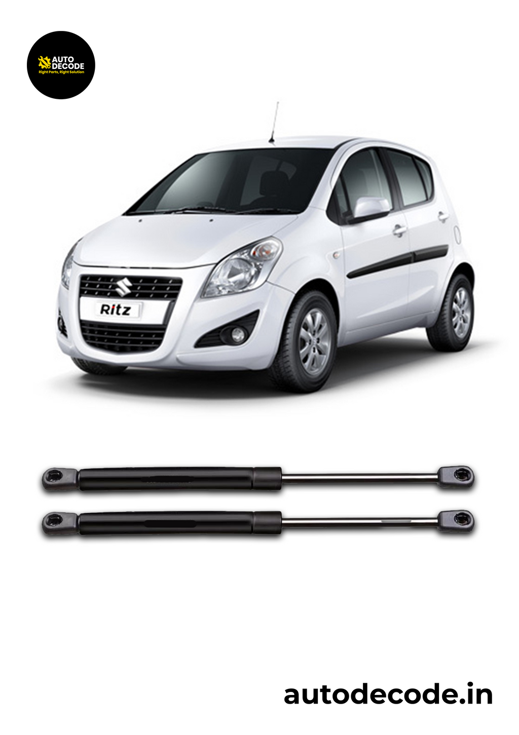 Boot Gas Struts for Maruti Suzuki Ritz | Dicky Lift Support | Set of 2