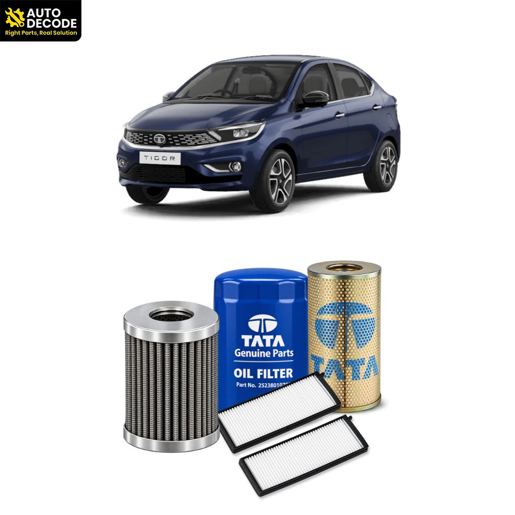 Tata Tiago & Tigor CNG Oil, Cng, Air & Cabin Filter Kit | Tata Genuine & Zip Filters