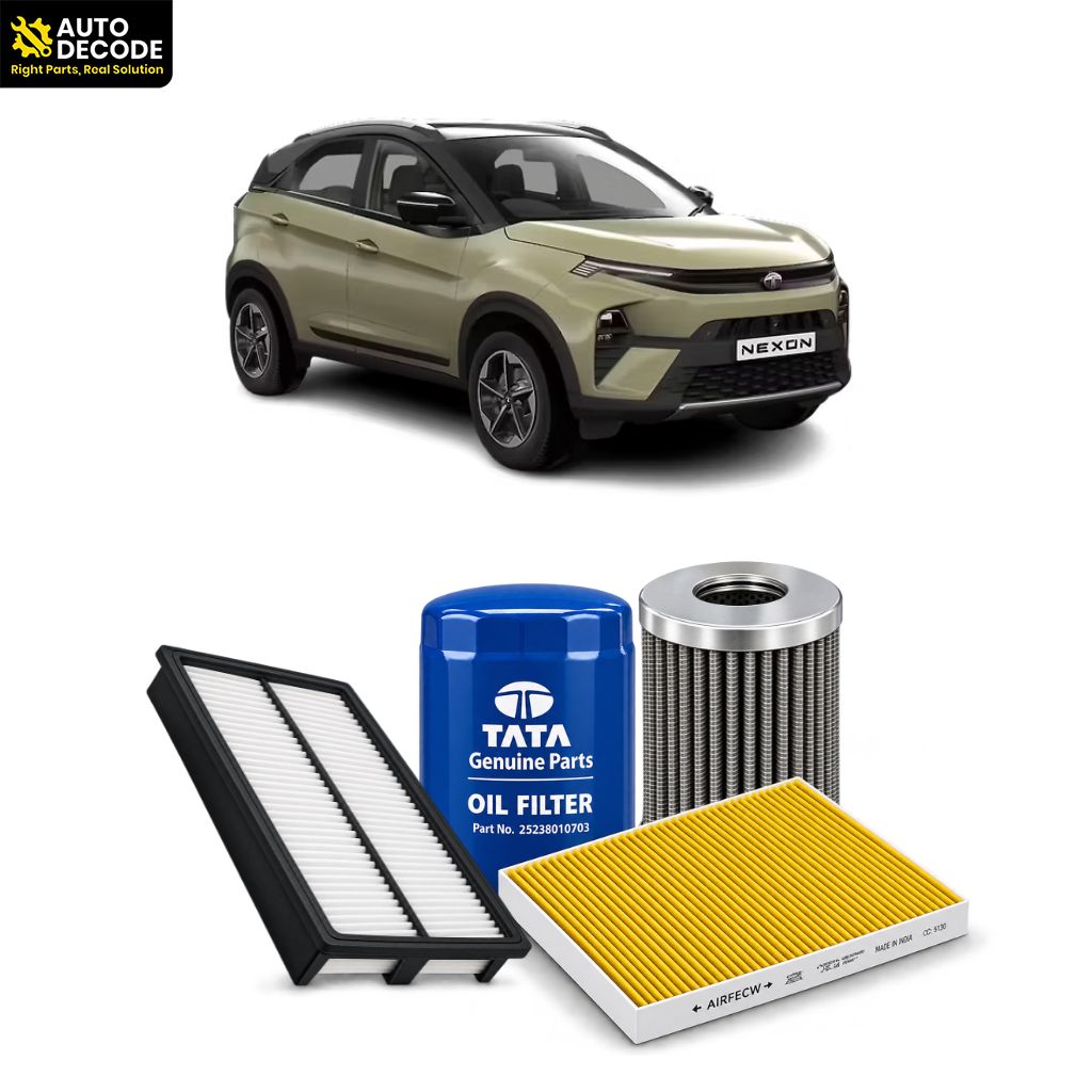 TATA Nexon CNG Oil, Cng, Air & Carbon Cabin Filter Kit | Tata Genuine & Zip Filters