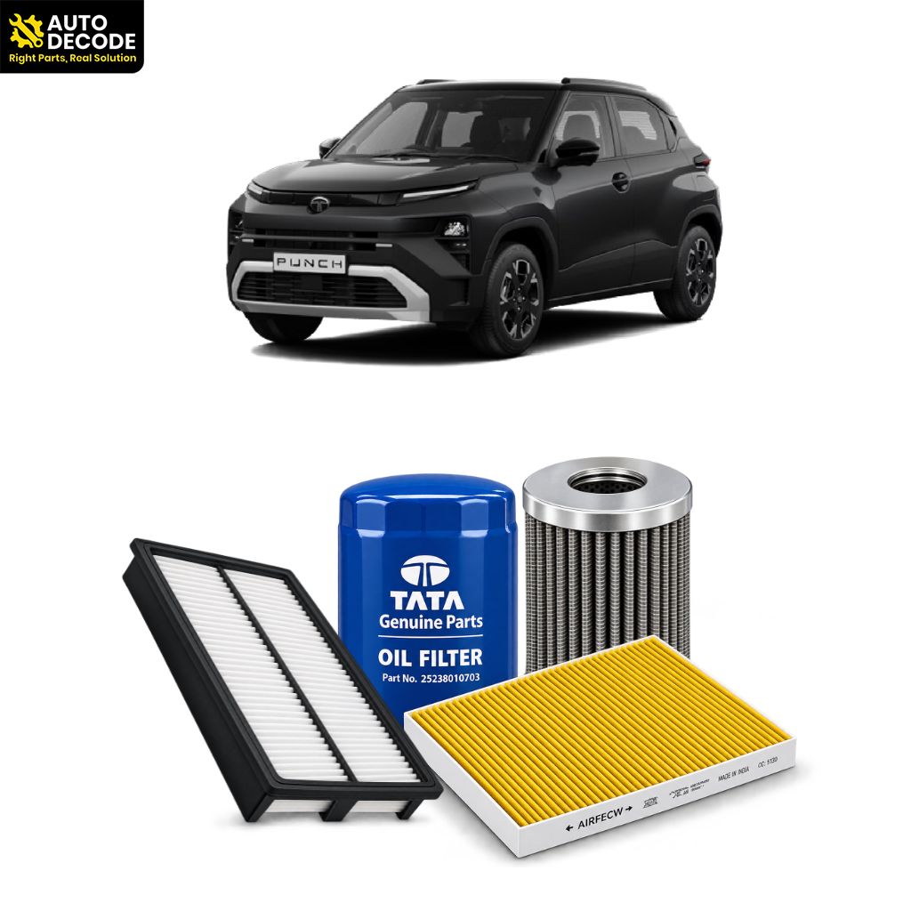 Tata Punch CNG Oil, Air, CNG & Carbon Cabin Filter Kit | Tata Genuine & Zip Filters