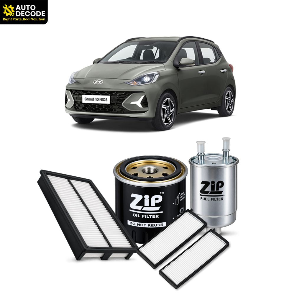 Hyundai Grand i10 Diesel Oil, Fuel, Air & Cabin Filter Kit | Zip Filters