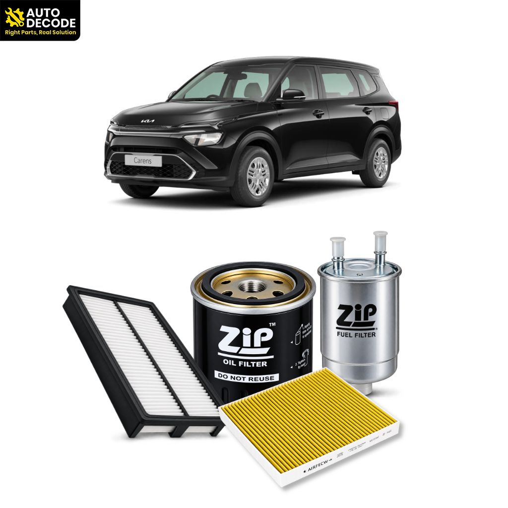 Creta, Seltos, Alcazar & Carens Diesel Oil, Fuel, Air & Carbon Cabin Filter Kit | Zip Filters
