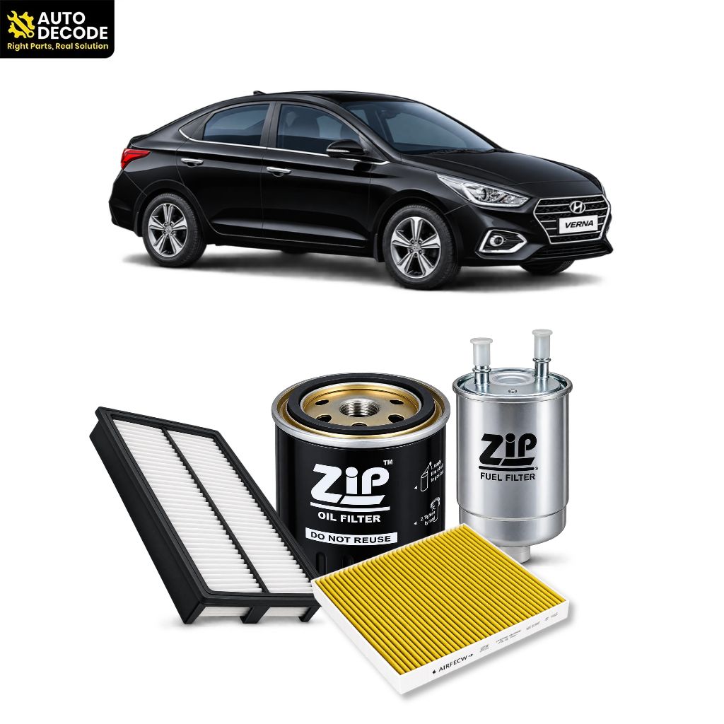 Hyundai Verna Diesel 2017 Onwards Oil, Fuel, Air & Carbon Cabin Filter Kit | Zip Filters
