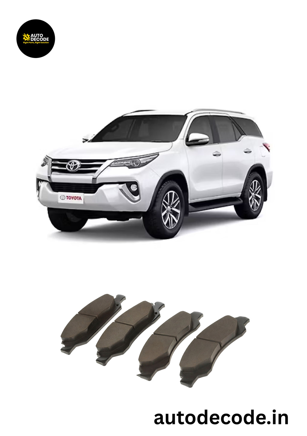 Rear Brake Pads For Fortuner (2016 Onwards) – TVS