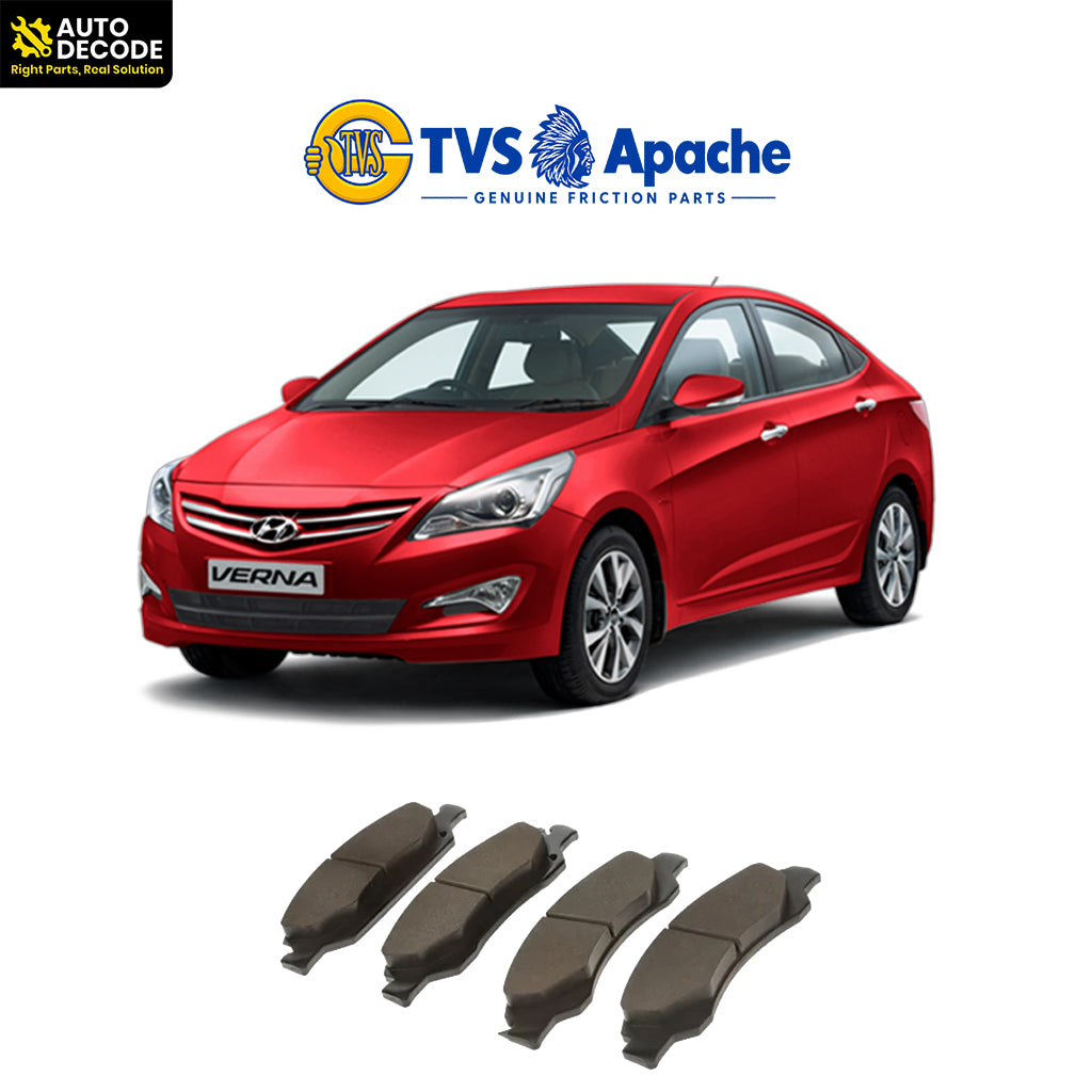 Front Brake Pads For Hyundai Verna Set of 4 | TVS SUPER