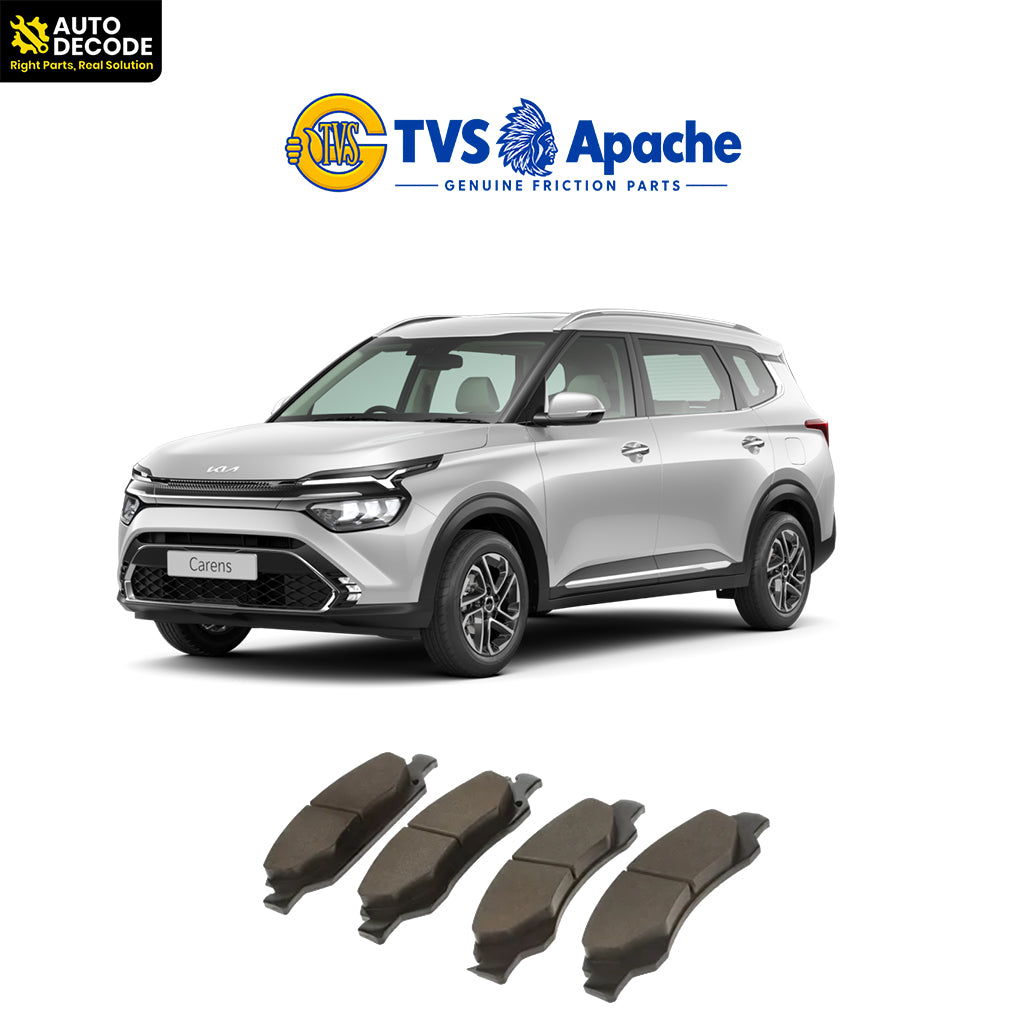 Rear Brake Pads For Hyundai Creta / Alcazar / Kia Seltos / Carens Set of 4 | TVS