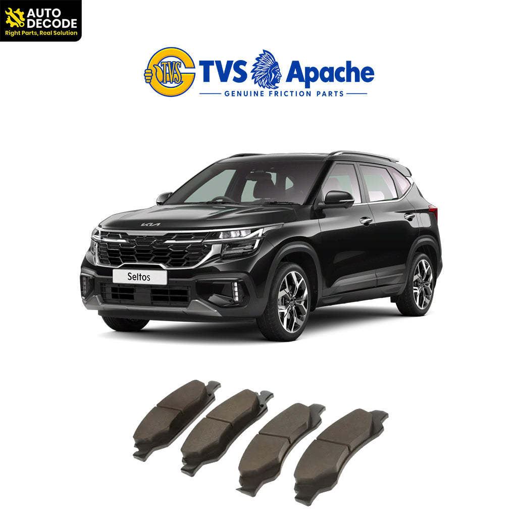 Rear Brake Pads For Hyundai Creta / Alcazar / Kia Seltos / Carens Set of 4 | TVS