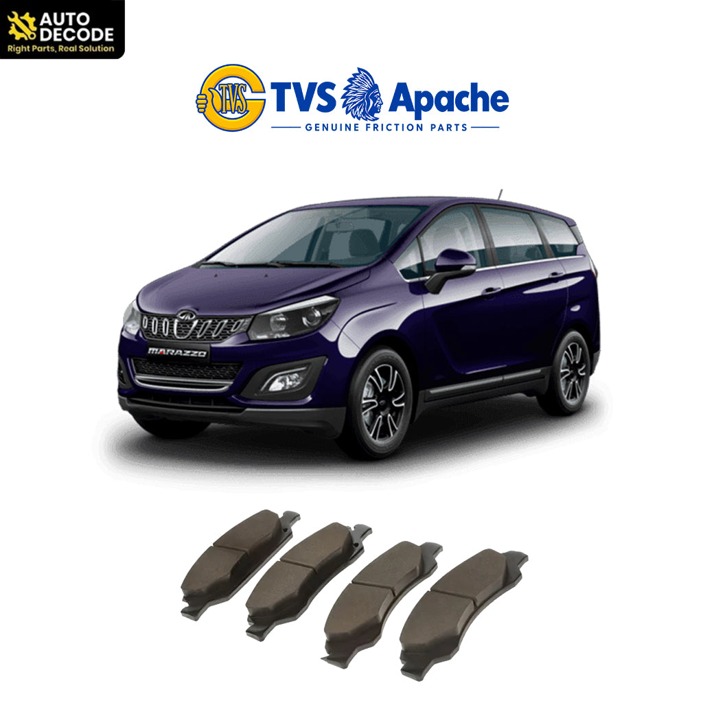 Rear Brake Pads For Mahindra XUV500 & Marazzo Set of 4 | TVS