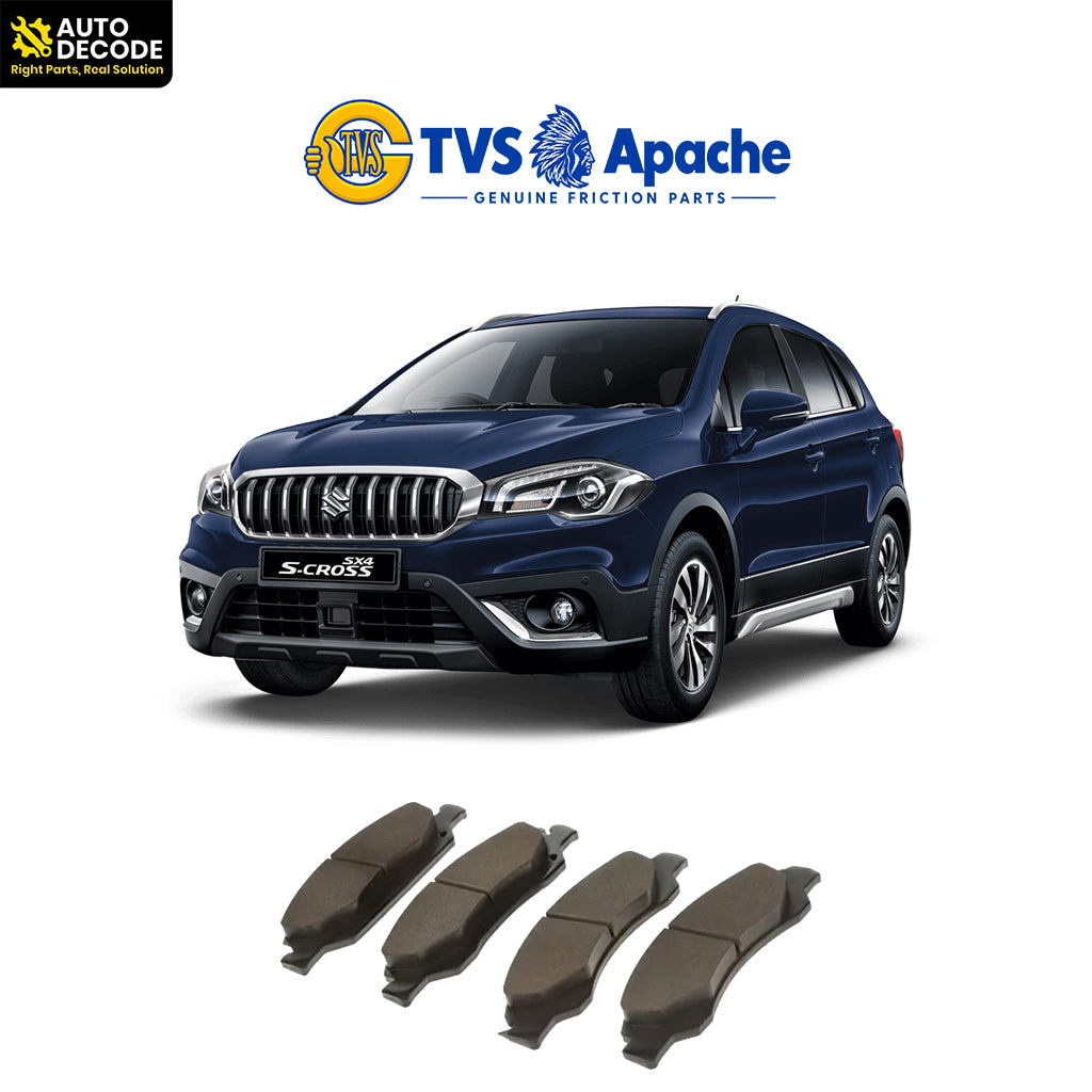 Rear Brake Pads For Maruti Baleno RS & S-Cross Set of 4 | TVS SUPER