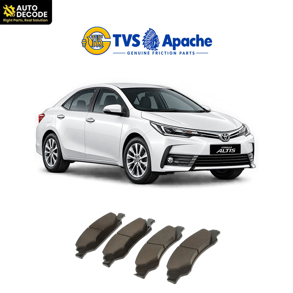 Rear Brake Pads For Toyota Corolla Altis Set of 4 | TVS