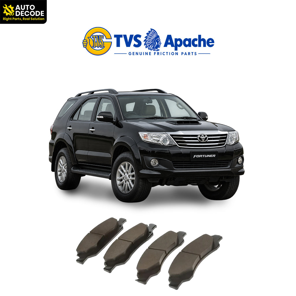 Rear Brake Pads For Toyota Fortuner(Pre-2015) Set of 4 | TVS ELITE