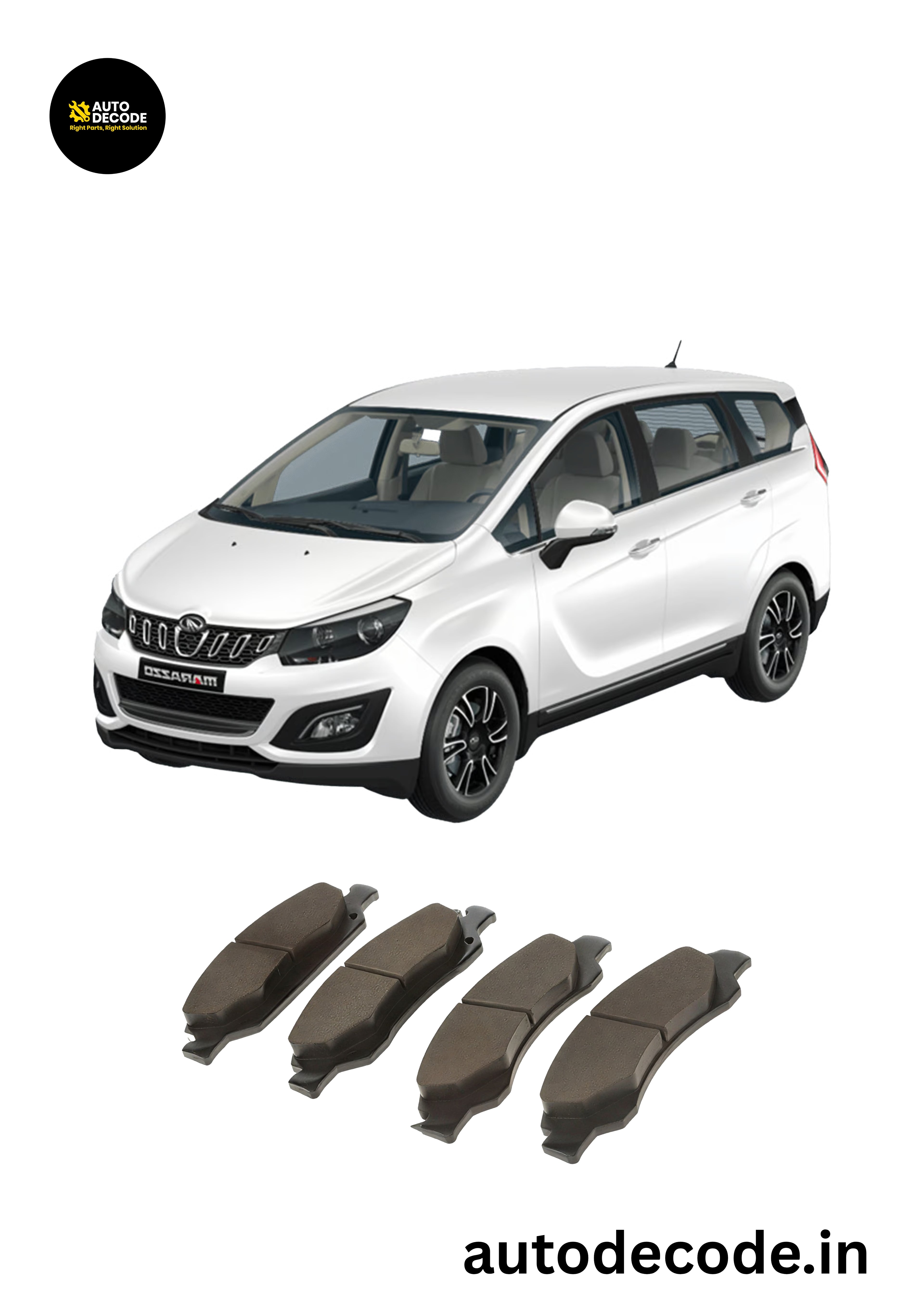 Front Brake Pads For Mahindra Scorpio S2 / Quanto / Marazzo – TVS