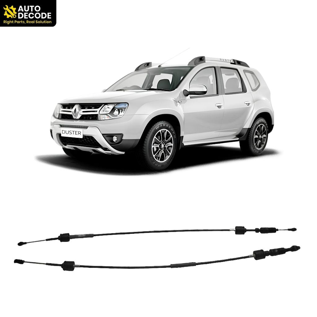 Renault Duster 85 BHP Gear Shifter Cable with Rached Set of 2 | New Era