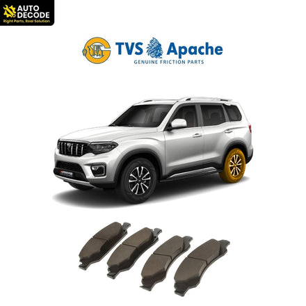 Rear Brake Pads For Mahindra Scorpio N Set of 4 | TVS Genuine
