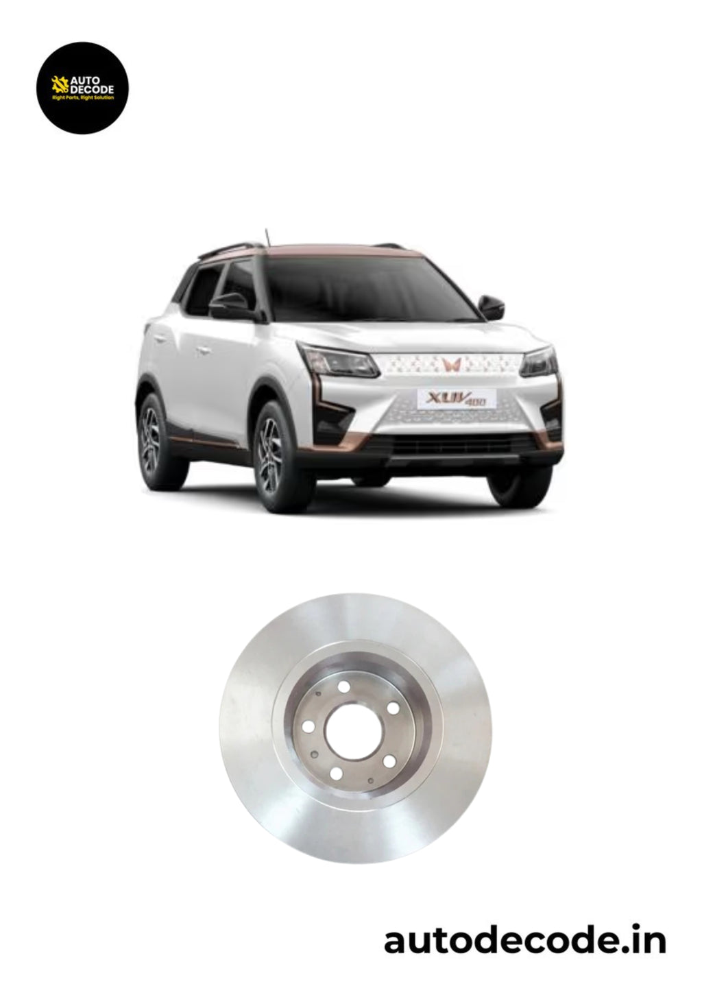 Rear Brake Disc For Mahindra XUV3XO / XUV300 / XUV400 EV – Genuine