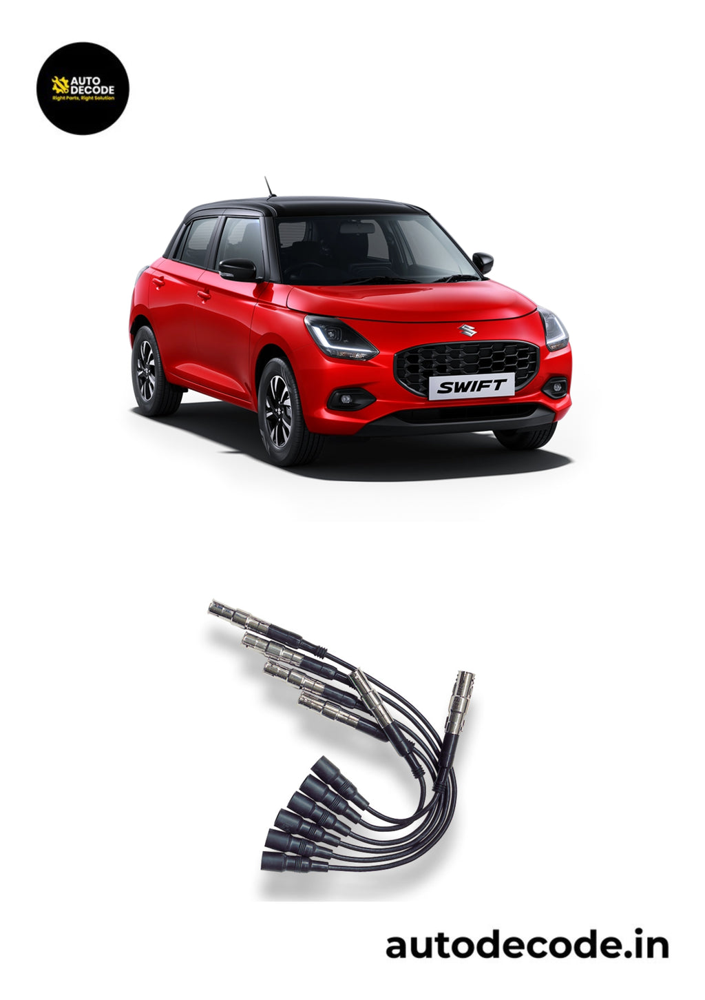 Ignition Cable Set for Maruti Swift and Ertiga