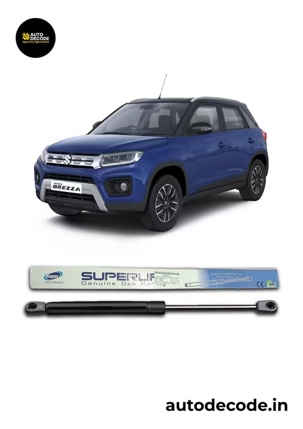 Boot Gas Struts for Maruti Brezza | Dicky Lift Support | Set of 2