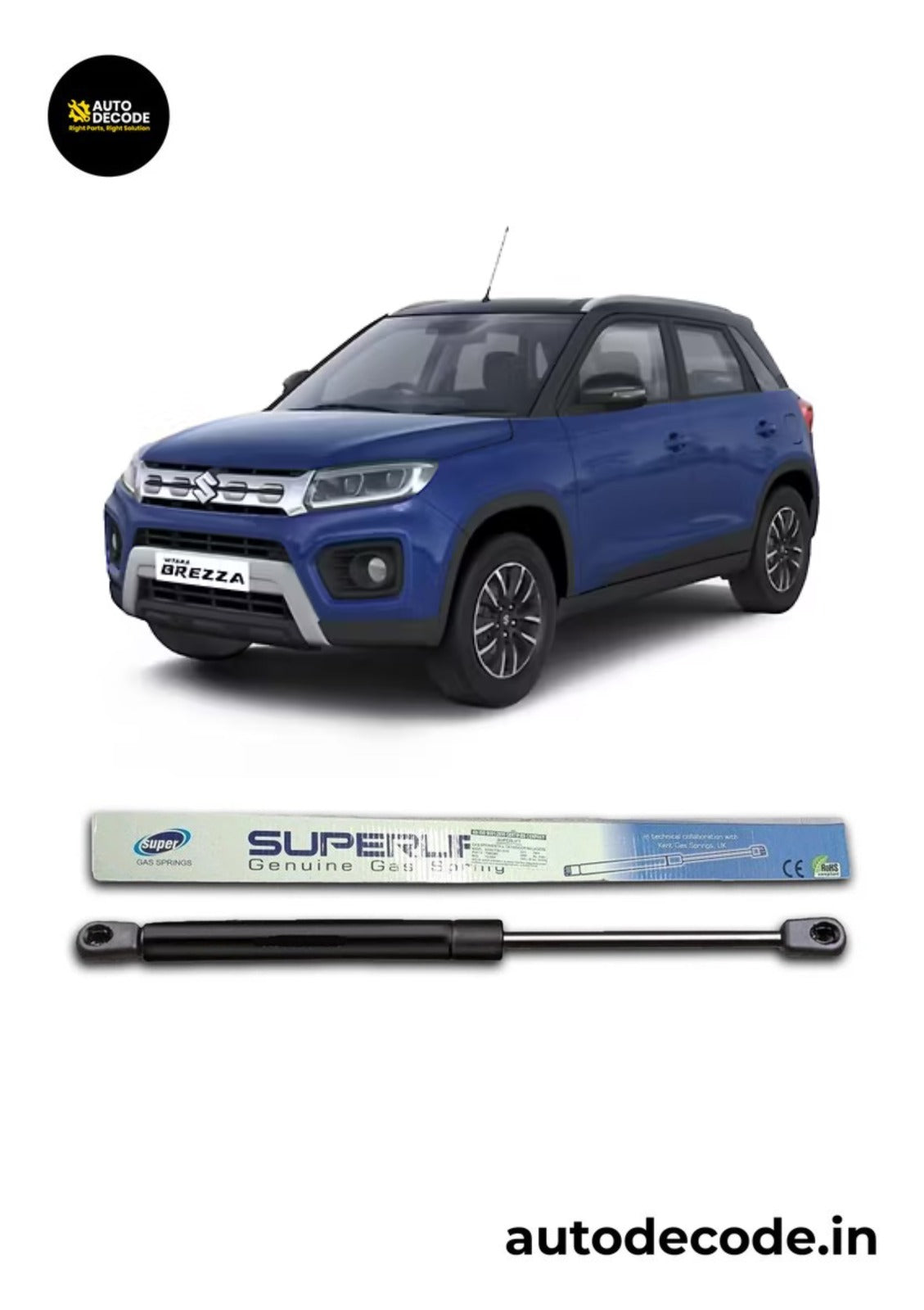 Boot Gas Struts for Maruti Brezza | Dicky Lift Support | Set of 2