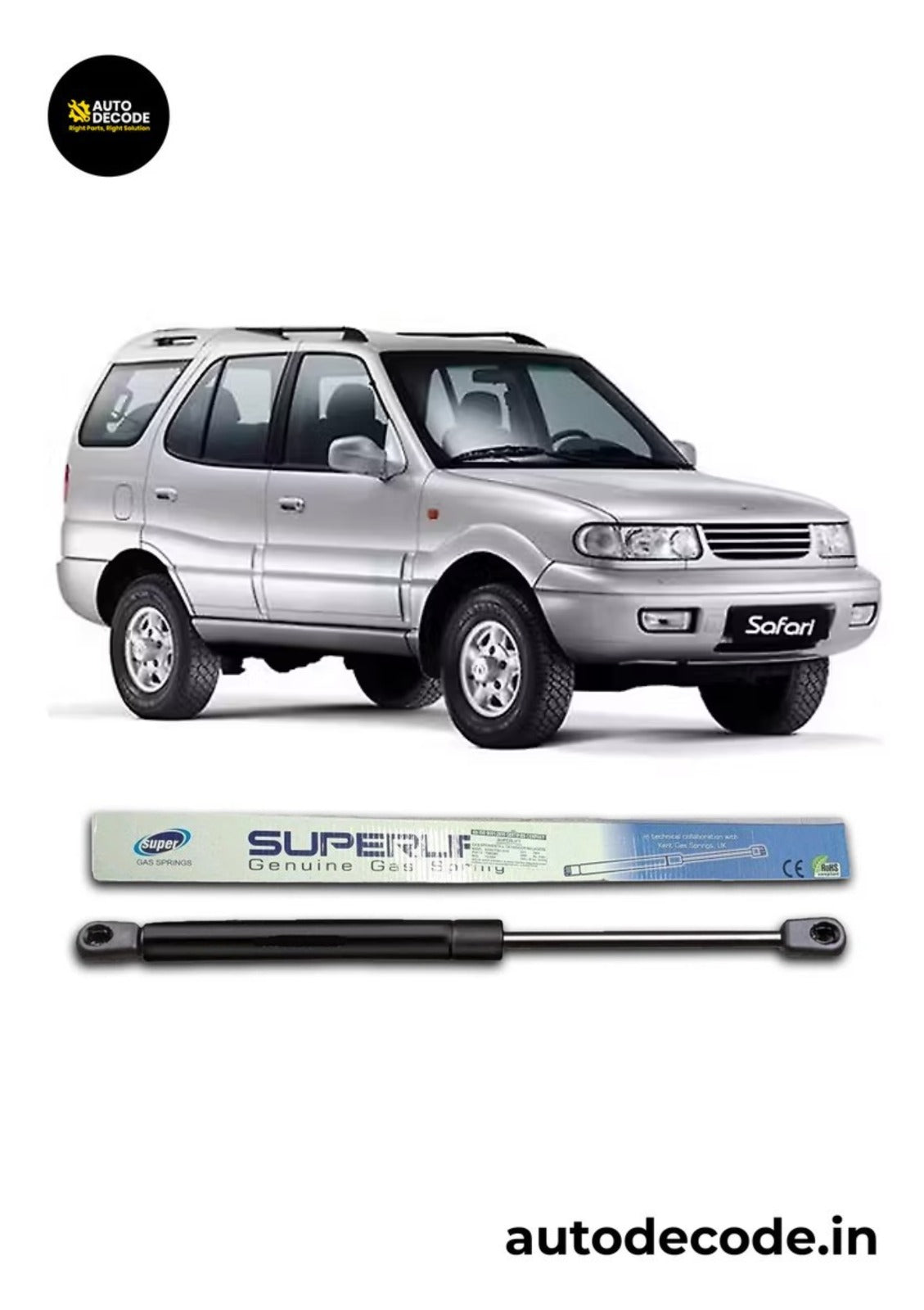 Bonnet Gas Struts for Tata Safari | Hood Lift Support | Set of 2