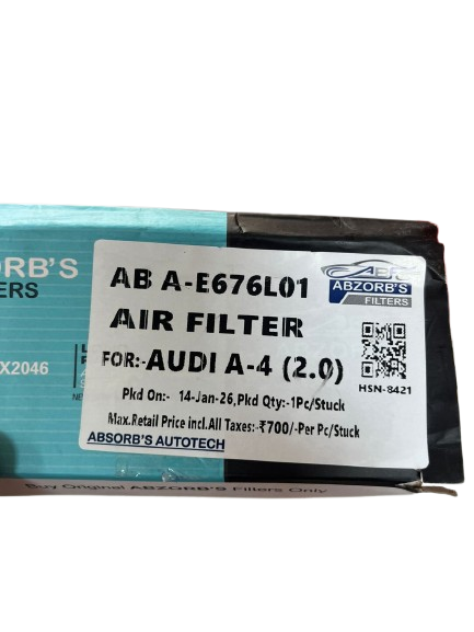 Audi A4 2.0 Engine Air Filter