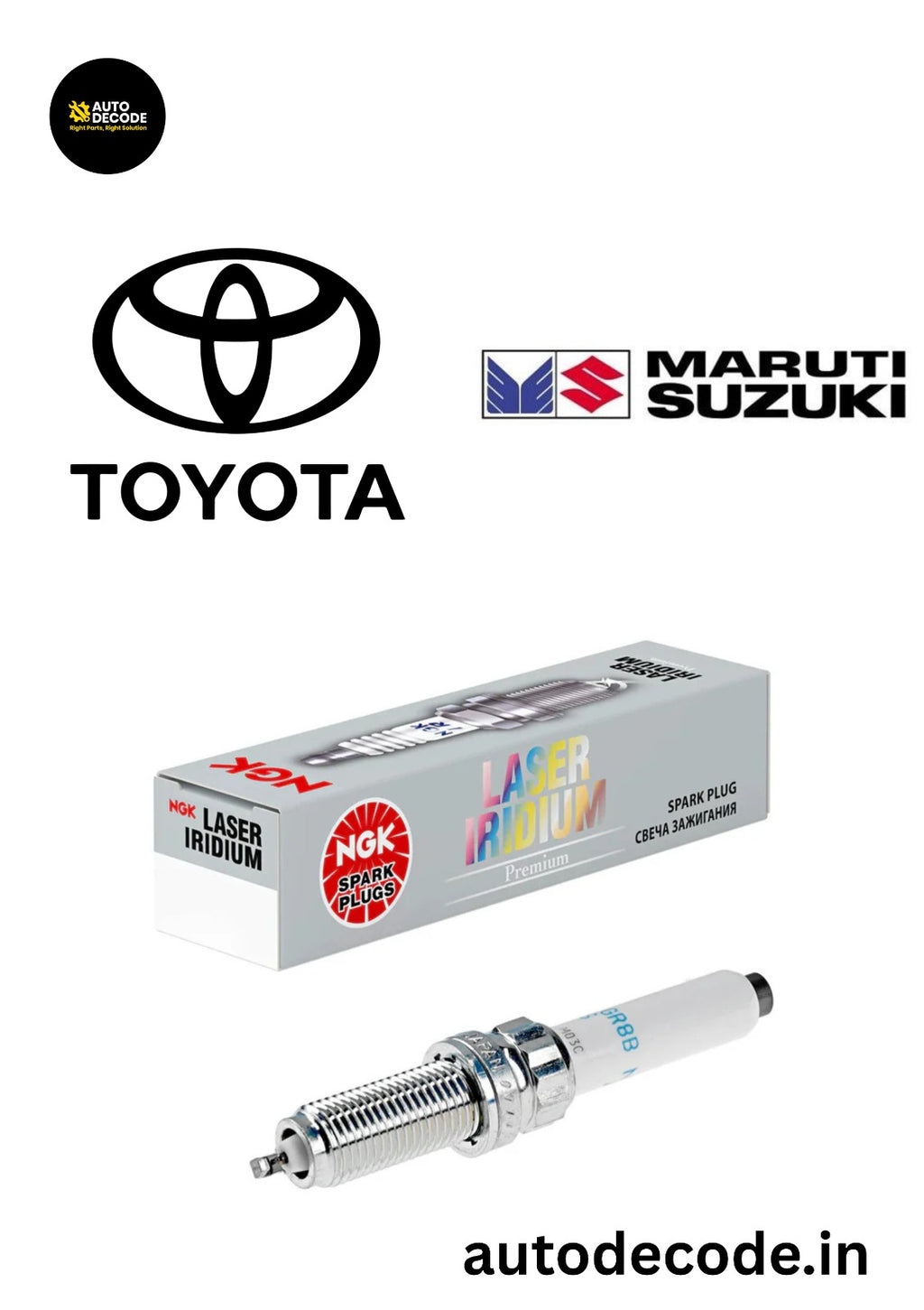 NGK Laser Iridium Spark Plug ILZKR6Q11 (Set of 4) – Premium