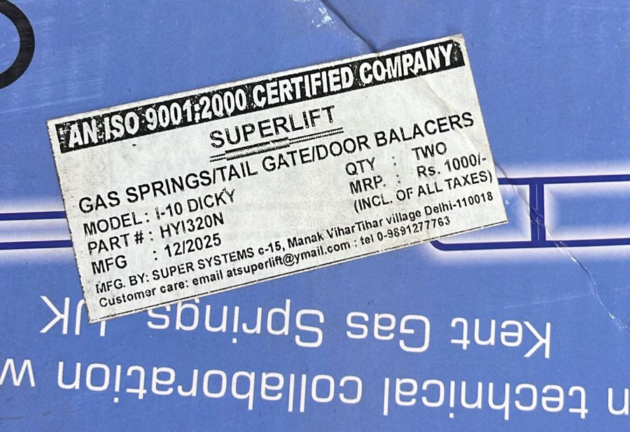 Boot Gas Struts for Hyundai i10 | Dicky Lift Support | Set of 2