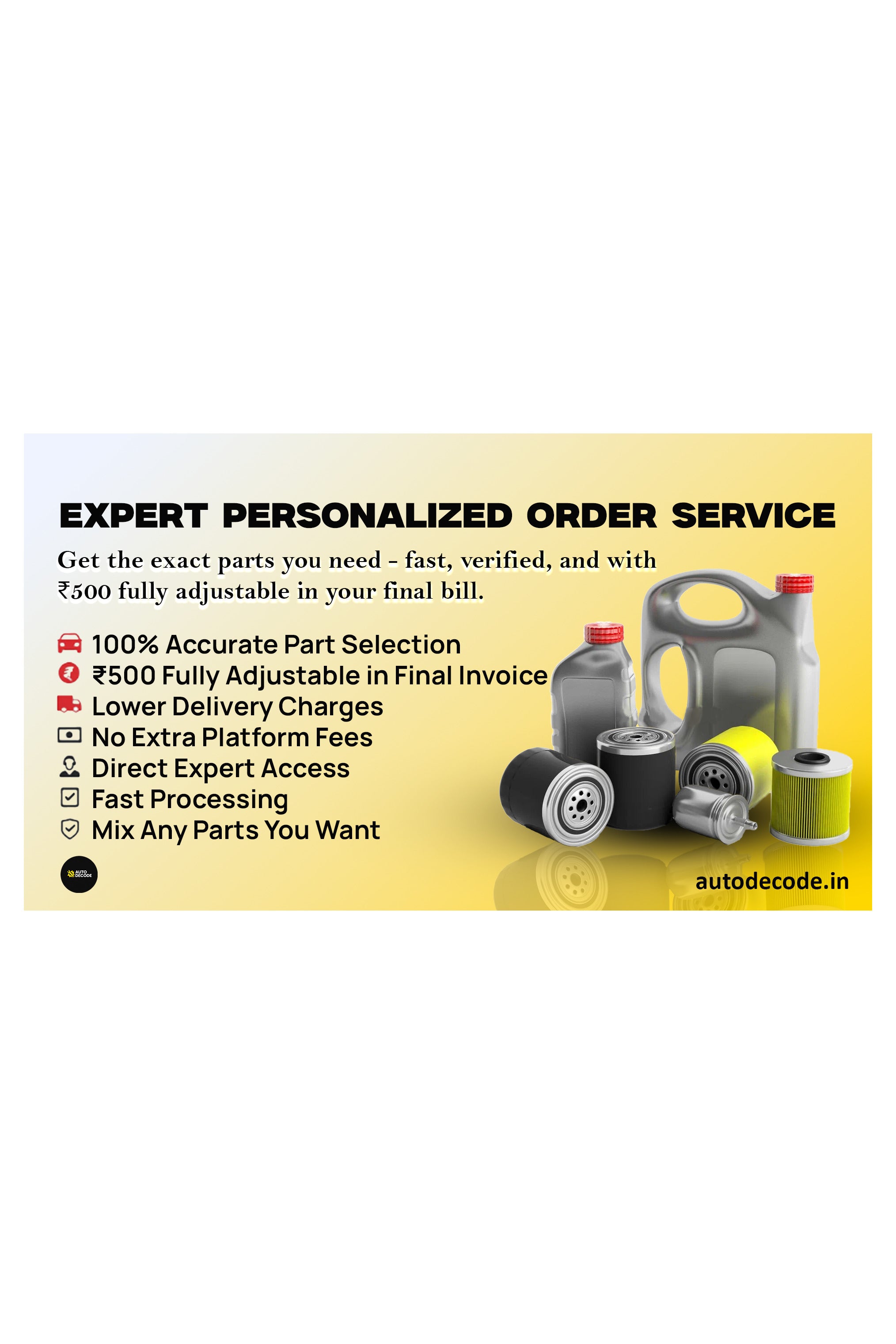 AutoDecode Expert Personalized Order Service