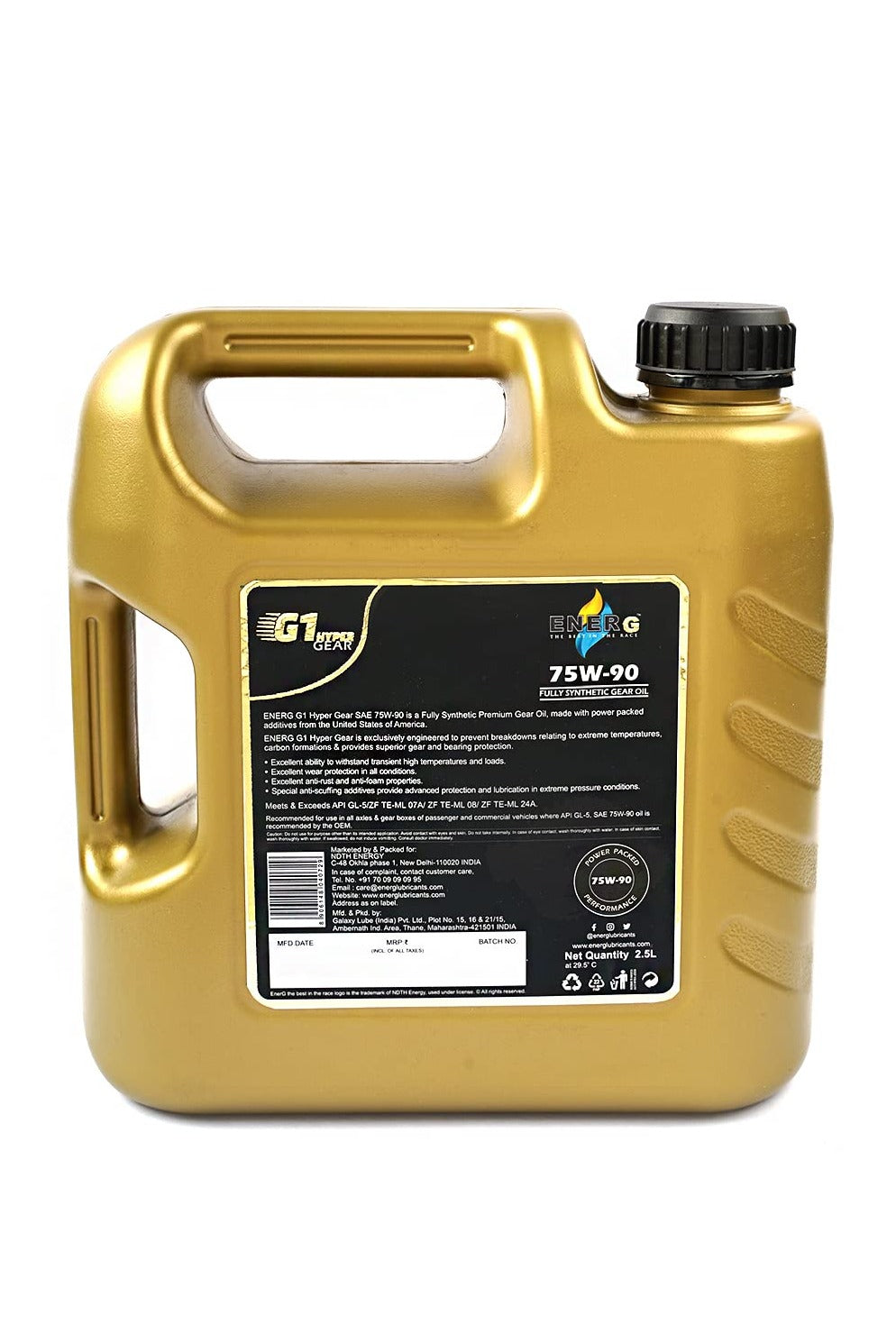 ENERG G1 Hyper Gear Oil 75W-90 Fully Synthetic API GL-5 – 2.5L High-Performance
