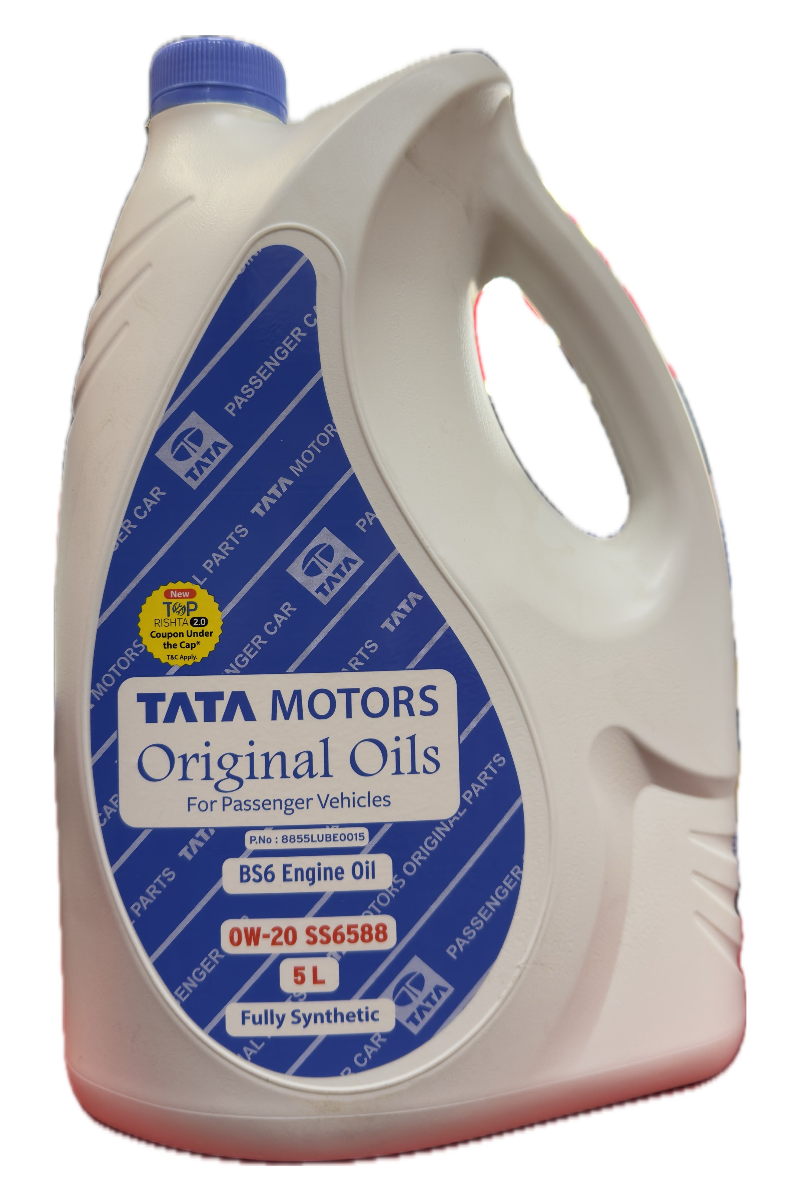Tata Motors 0W-20 Fully Synthetic Engine Oil 5L BS6 Petrol API SP ACEA C5