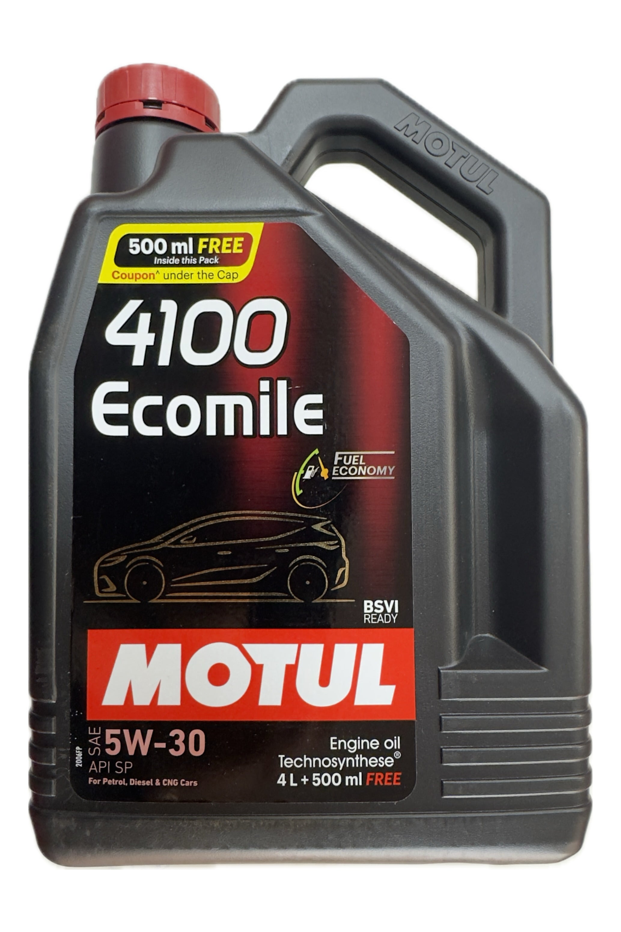 Motul 4100 Ecomile 5W30 Technosynthese Engine Oil 4.5L for Petrol Diesel CNG